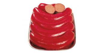 The pieces of metal horse sausage