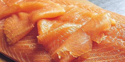 Slices of salmon