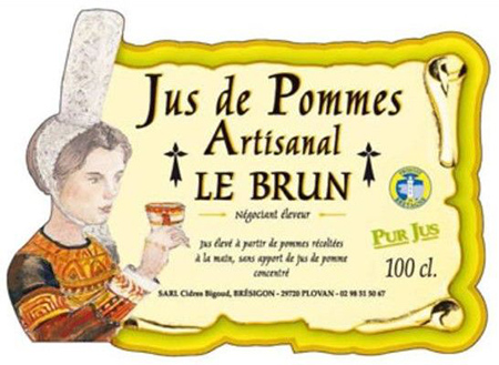 Jus de pomme artisanal étiquette