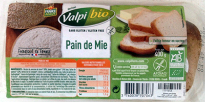 Pain de mie sans gluten