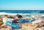 Déchets de plastique sur la plage
